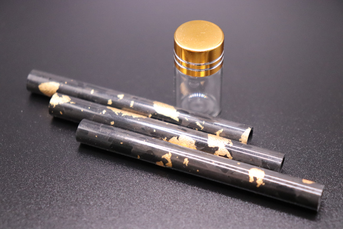 24k Gold Forged Carbon Straw